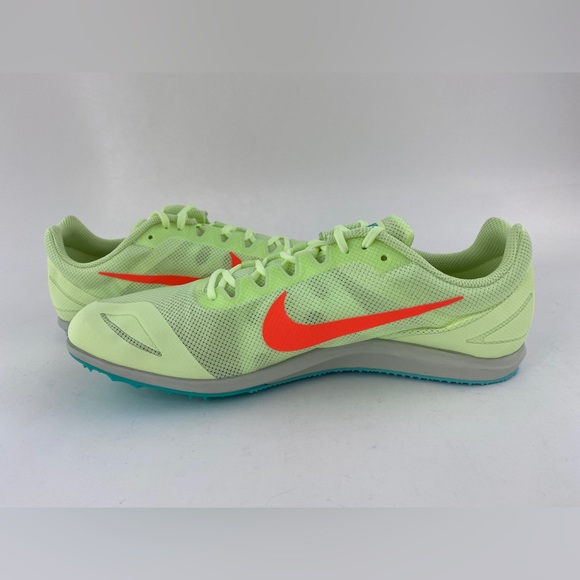 Nike Zoom Rival D 10 Volt Green Men's Track Spikes Shoes With Bag & Tool - Picture 9 of 12